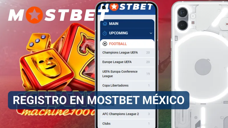 Formulario de creación de cuenta con opciones de registro disponibles en MostBet México.