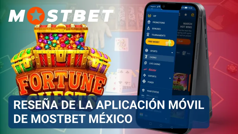 Vista general de la aplicación móvil de MostBet con acceso a apuestas, casino y funciones principales.