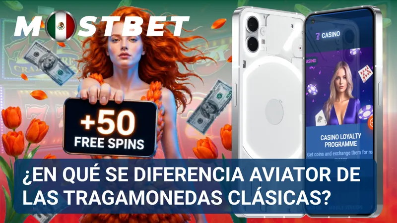 Comparación visual entre Aviator y una tragamonedas tradicional en la interfaz del casino.