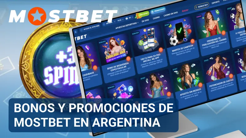Promociones activas de MostBet MXgentina con bonos para casino y apuestas deportivas.