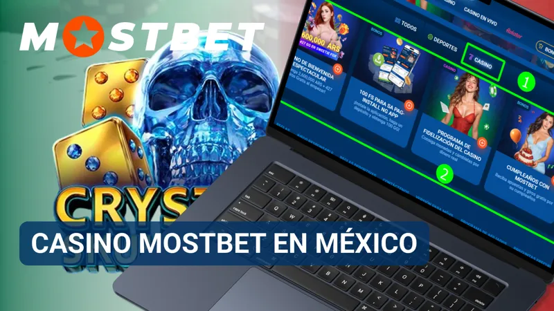Usuario explorando el casino de MostBet en México con acceso a diferentes categorías de juegos.