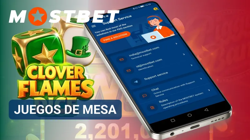 Usuario eligiendo juegos de mesa en MostBet entre varias opciones clásicas de casino.