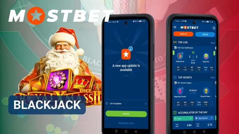 Jugador participando en una mesa de blackjack de MostBet desde la plataforma del casino.