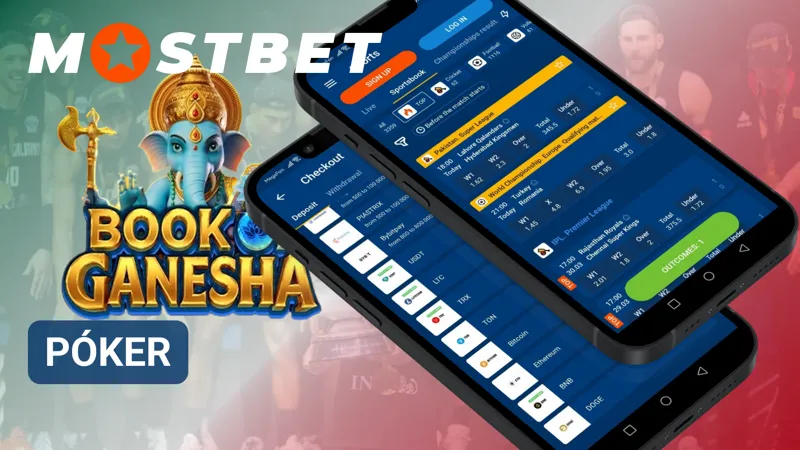 Jugador accediendo a mesas de póker en MostBet con diferentes formatos de juego.