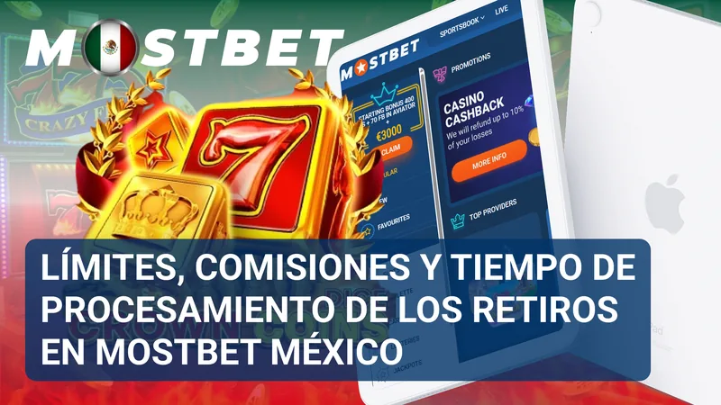 Tabla informativa con límites, tarifas y tiempos de procesamiento de operaciones financieras en Mostbet México.