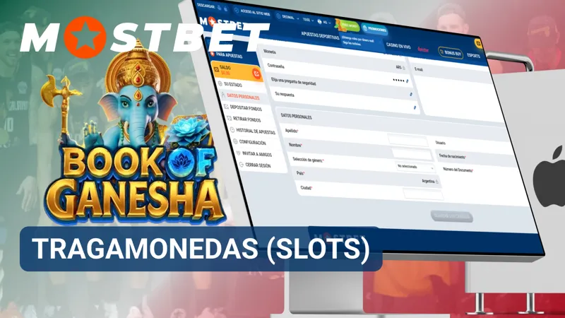 Selección de tragamonedas de MostBet con distintos temas y funciones especiales de juego.