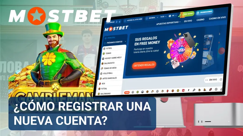 Formulario de registro de MostBet con campos para crear una cuenta nueva en la plataforma.