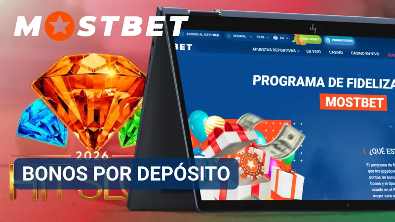 Oferta de bonos por depósito en MostBet con beneficios disponibles tras recargar la cuenta.