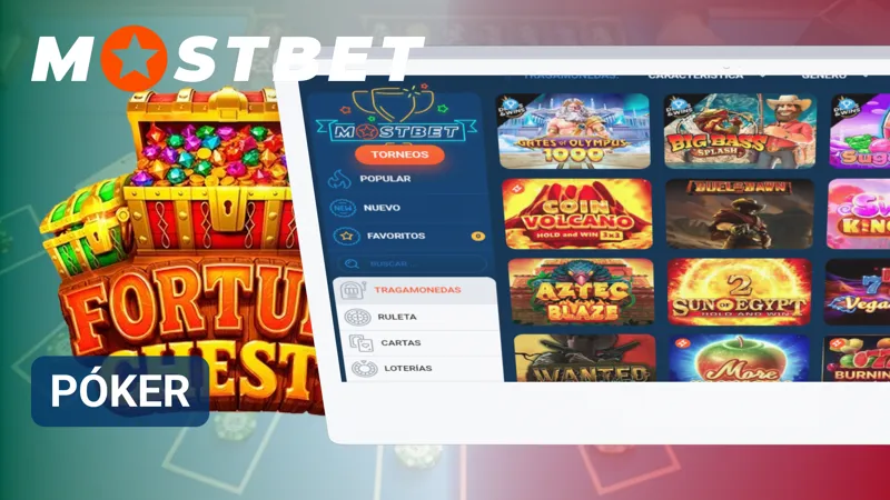 Mesas de póker de MostBet con diferentes formatos disponibles para partidas en línea.