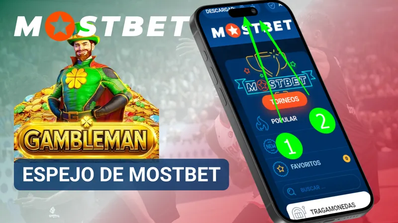 Página espejo de MostBet abierta en el navegador con acceso alternativo a la plataforma.