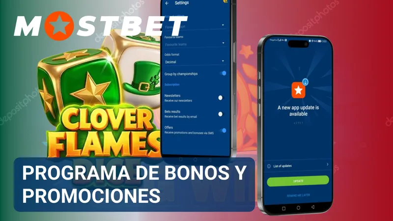 Centro de promociones de MostBet con ofertas activas, recompensas y bonos disponibles.