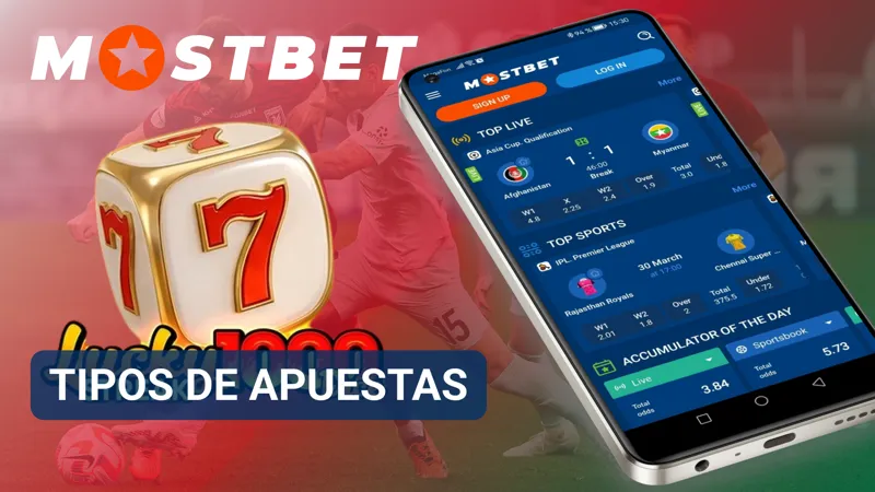 Cupón de apuestas de MostBet con opciones simples, combinadas y otros formatos disponibles.