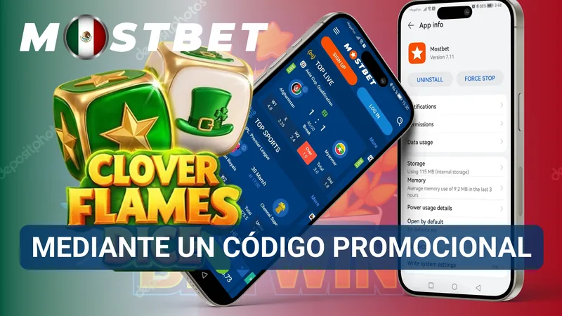 Campo de activación donde se introduce un código promocional de Mostbet México.