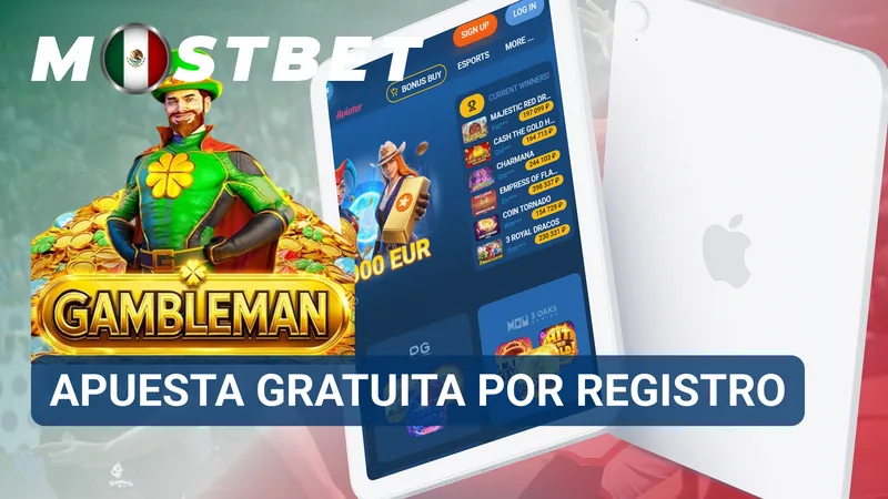 Interfaz de registro con una oferta de apuesta gratuita mostrada para nuevas cuentas en Mostbet México.