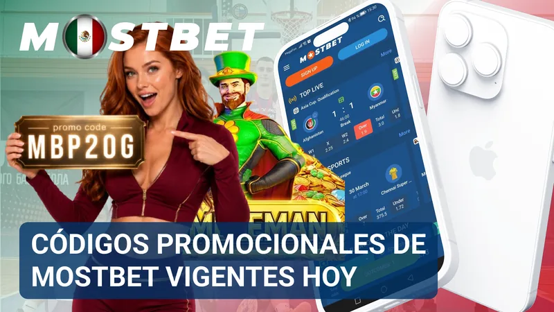 Lista actualizada con códigos promocionales activos y las ofertas asociadas en MostBet México.