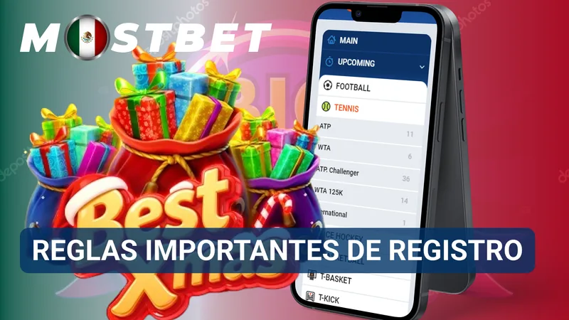 Página con normas de registro y requisitos principales para crear una cuenta en Mostbet México.